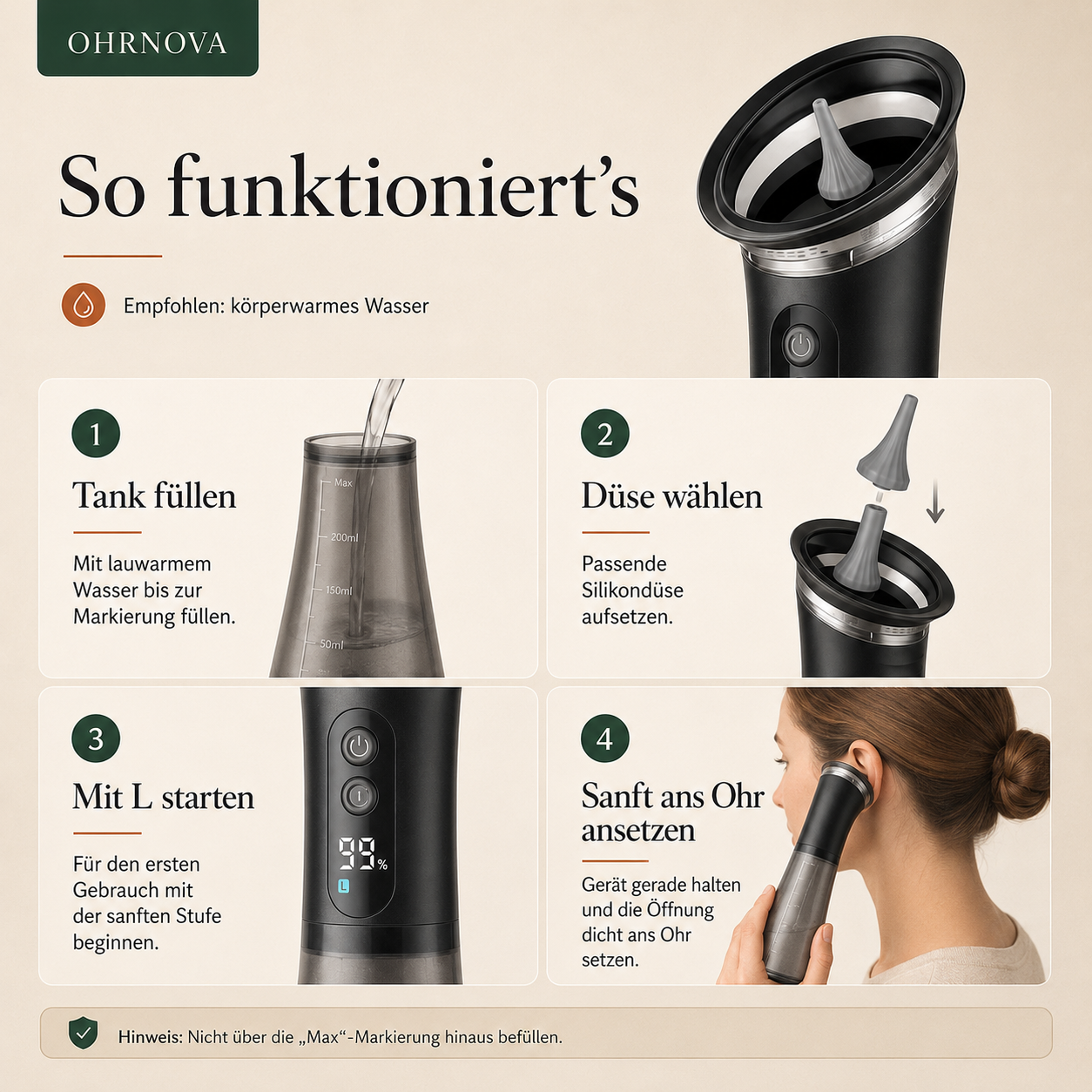 OHRNOVA™ OtoFlow Ohrenreiniger